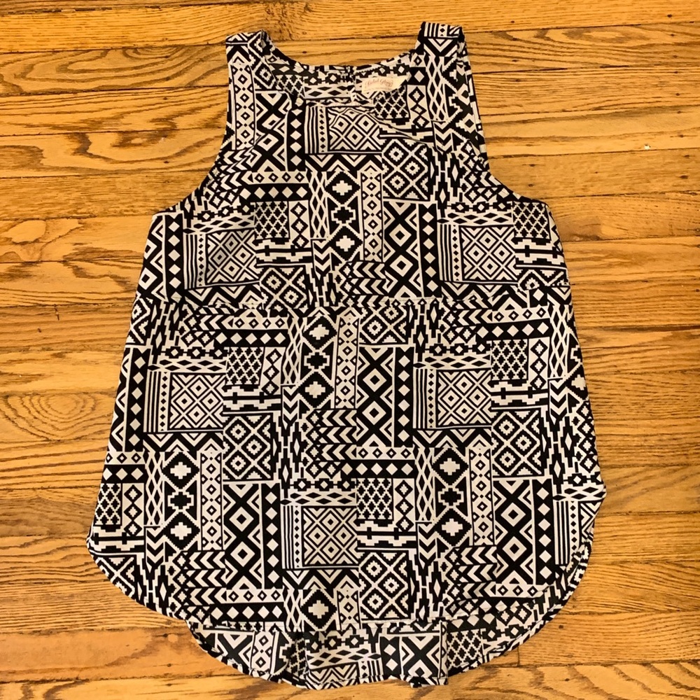 Black and white high low tank